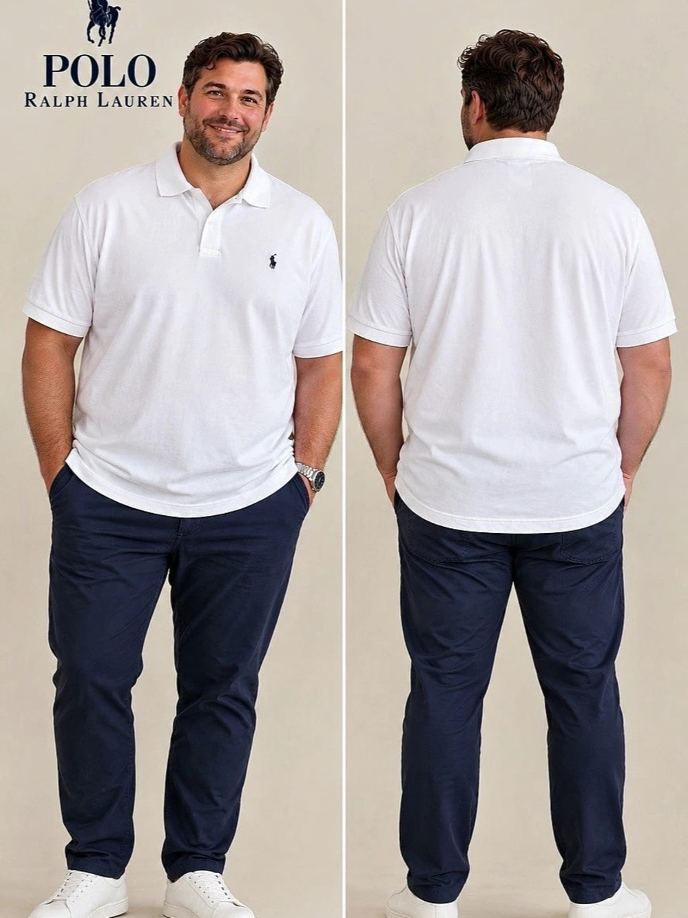 Polo Ralph Lauren Classic Fit Mesh Polo Shirt White XXL